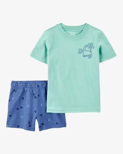 Conjunto Manga Corta Carter's de 2 Pcs