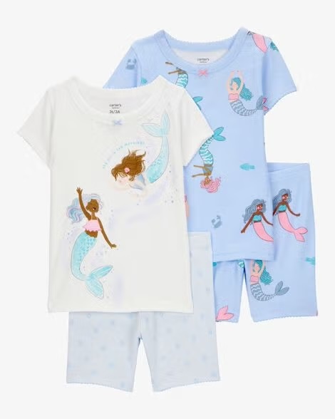 Carter's Pijama de Sirenas 4 Pcs