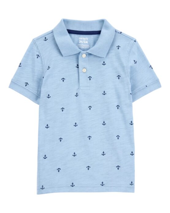 Camisa Carter's Tipo Polo Estampado Anclas