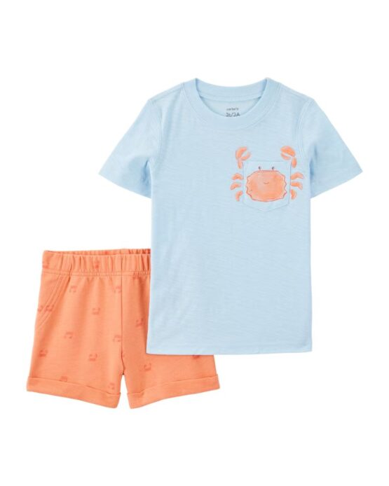 Conjunto Carter's Short y Camiseta Cangrejo