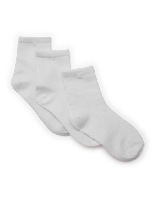 Paquete de 3 Calcetines Escolares Blancos St Jacks