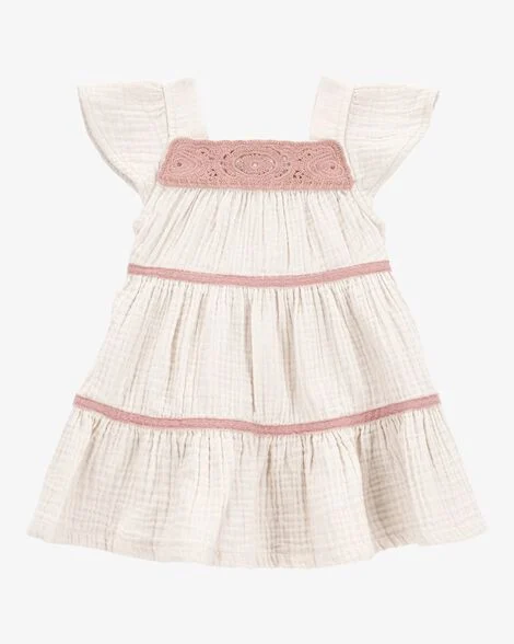 Carter's Vestido Blanco y Rosado