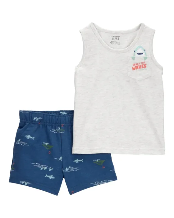 Conjunto sin Manga Carter's de 2 Pcs