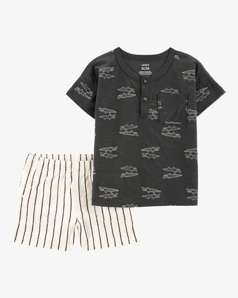 Conjunto Manga Corta Carter's de 2 Pcs