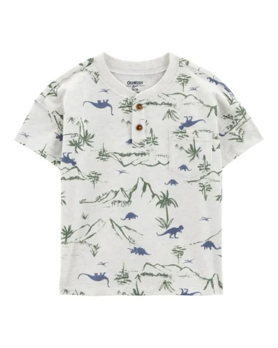 Camiseta Oshkosh Henley Palmeras con Botones