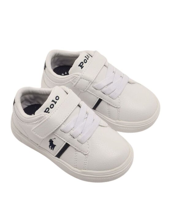 Tenis Polo Ralph Lauren Blanco Raya Negra