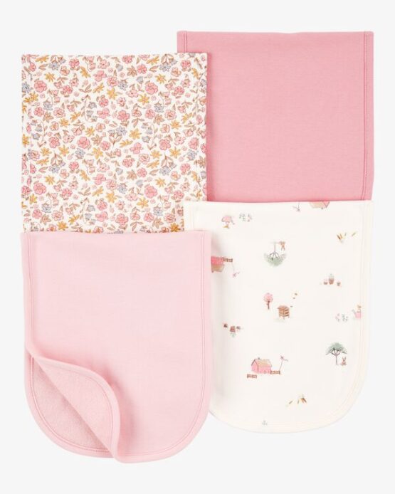 Pack Cuatro Babitas algodón rosadas Carter's