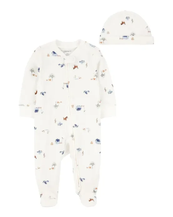 Pijama Carter's de Zipper Aviones con Gorro