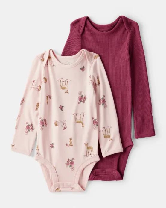 Set de Mamelucos M/L de Bebe Carter's Paquete de 2 Piezas