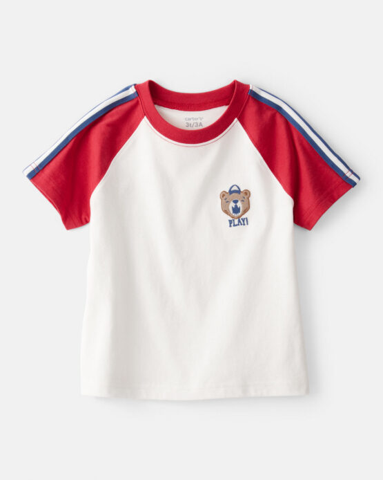 Camiseta Carter's Dos Tonos Oso Bordado