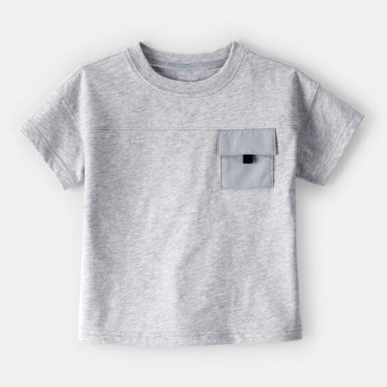 Camiseta Oshkosh Gris con Bolsita
