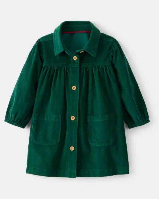 Carter's Vestido Verde De Corduroy
