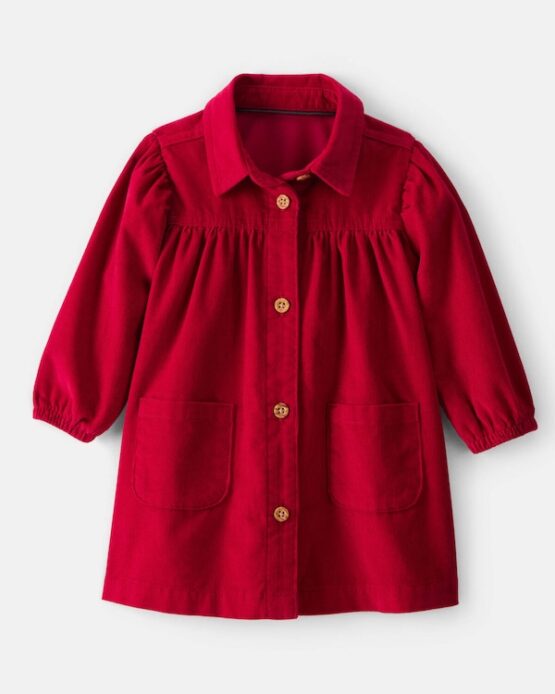 Carter's Vestido Rojo De Corduroy