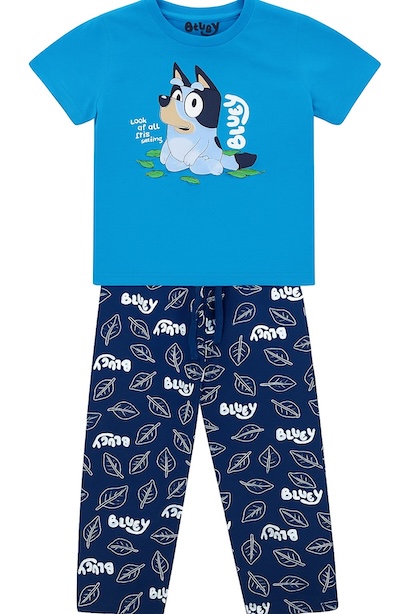 Pijama de Bluey Hojas Azul St Jacks
