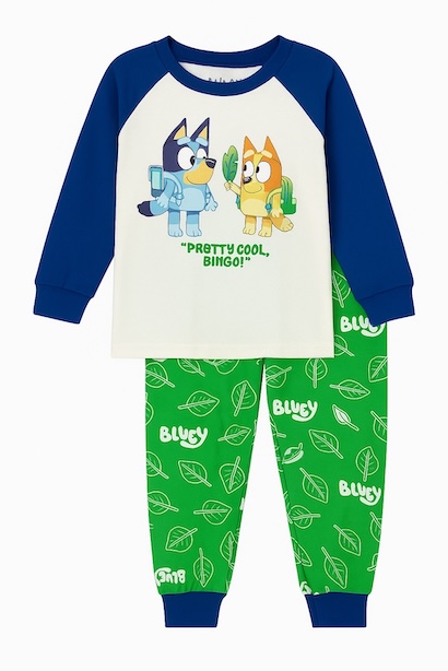 Pijama Bluey Hojas Verdes St Jacks