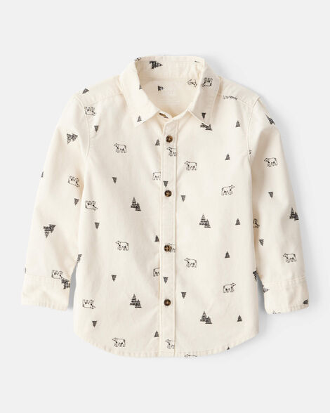 Camisa Carter's Corduroy Estampado Oso Polar