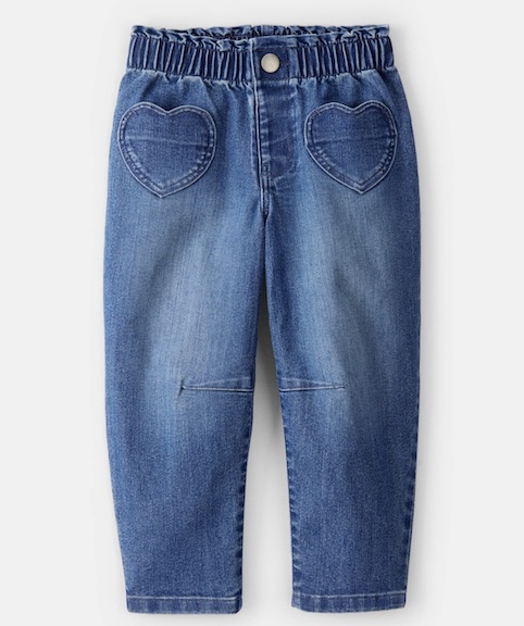 Carter's Pantalon con Bolsillo de Corazón para Niña Pequeña - Blue