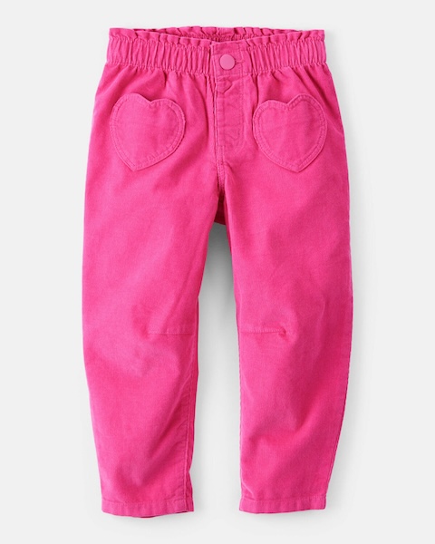 Carter's Pantalon con Bolsillo de Corazón para Niña Pequeña - Rosado
