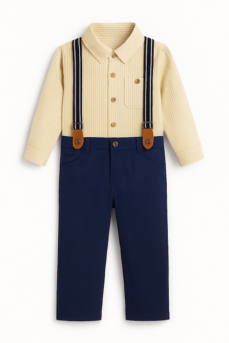 Conjunto de Tirantes para Niño 2-8T Amarillo/Azul