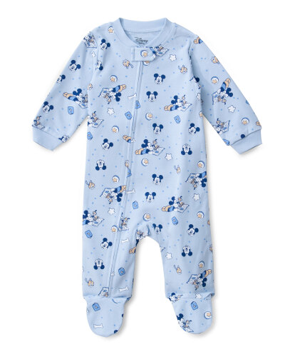 Pijama de Mickey y Pluto Ziper Azul