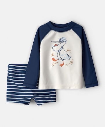 Carter's Baby Boy 2-Piece Pelican Long-Sleeve UPF50+