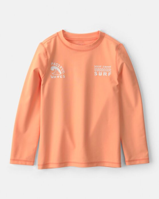 Carter's Boys West Coast Surf' Long-Sleeve Orange UPF50+