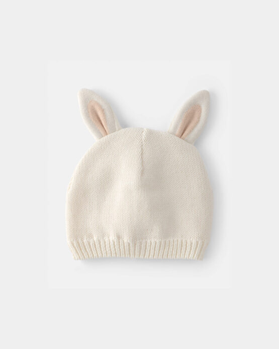 Gorro Carter's Conejo De Pascua De Crochet Para Bebé - Crema