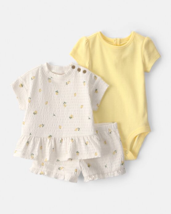 Carter's Conjunto de 3 Piezas Lemonade Yellow
