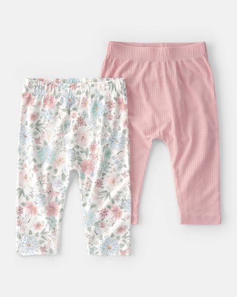 Carter's Set de 2 Pantalones P/ Bebe Rosa