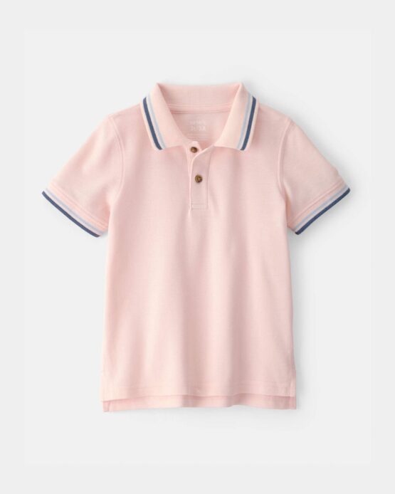 Camisa Carter's Tipo Polo - Rosa/Azul