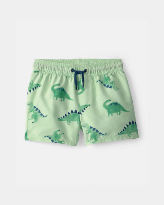 Carter's Toddler Boy Dinosaur Swim Trunks - Green UPF50+