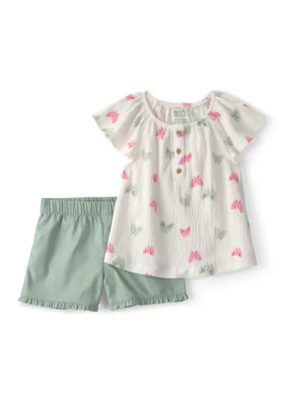 Conjunto Carter's Top Mariposa Short Verde