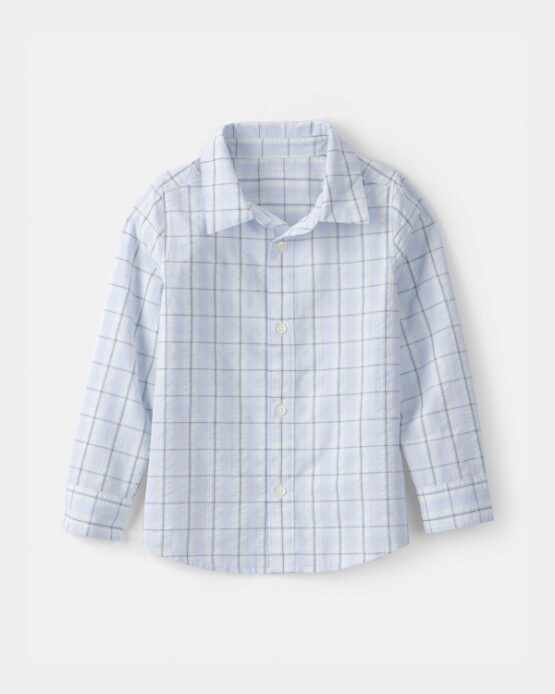 Camisa Carter's De Cuadros Con Botones - Azul