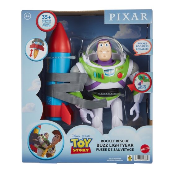 Disney Pixar Toy Story Figura de Acción Buzz con Cohete 12"