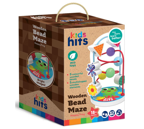 Laberinto De Cuentas De Madera Rana Feliz