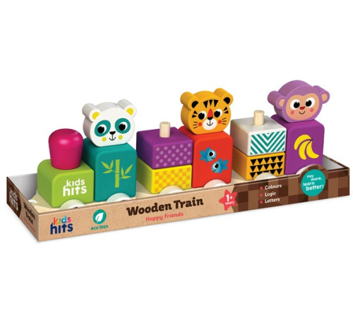 Tren De Madera Amigos Felices