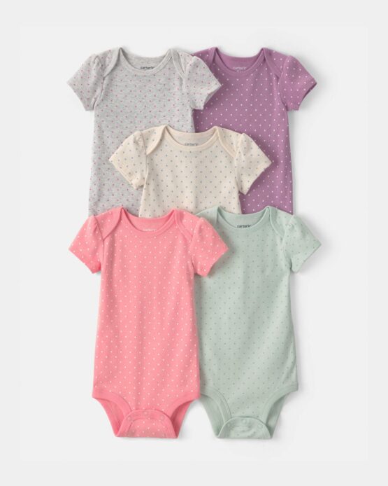 Set de 5 Mamelucos Carter's Bebe Niña
