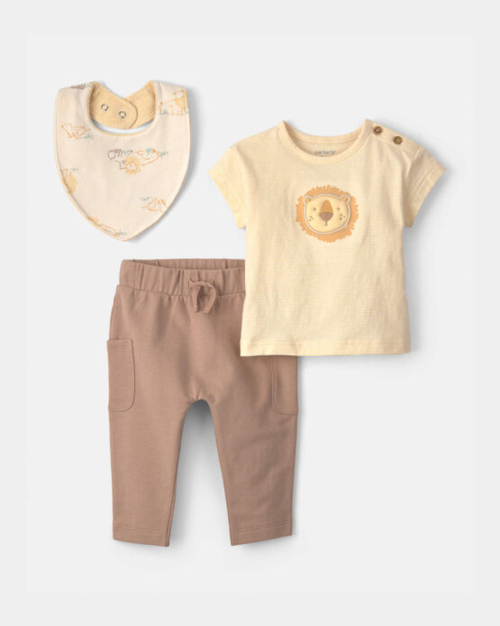 Conjunto de bebe Carter's 3 pcs Con Diseño de Leon