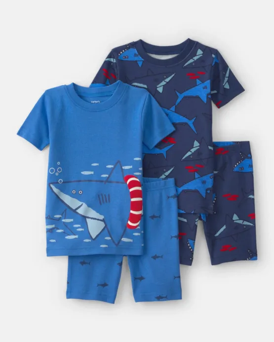 Carter's Pijama de 4 Piezas Tiburon