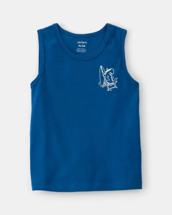 Camiseta Carter's Sin Mangas De Tiburón  - Azul Marino
