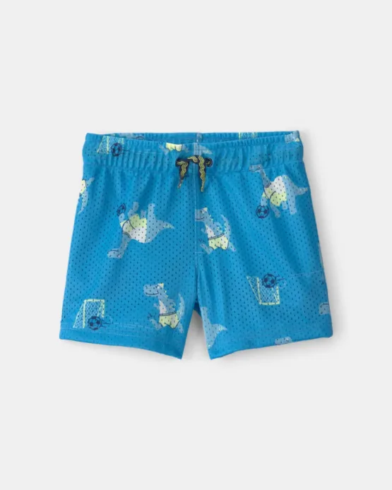 Carter's Short De Fútbol De Dinosaurio Para Niño Pequeño - Azul