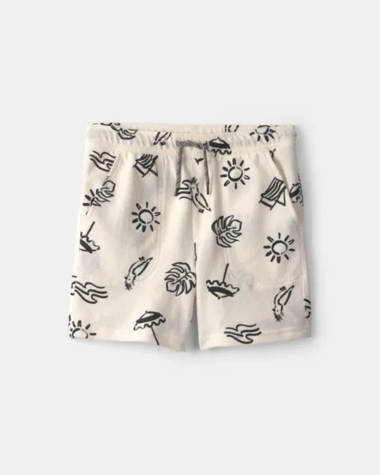 Short Carter's Para Niños con Bolsillo - Negro/Marfil