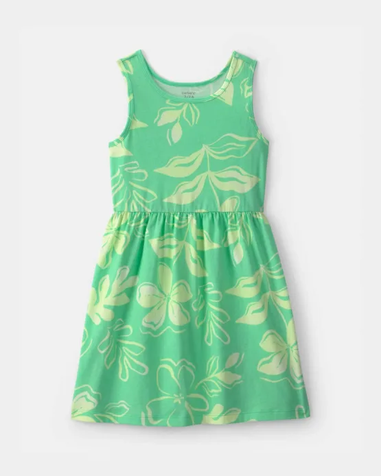 Vestido Carter's de Niña Flores Tropicales - Verde