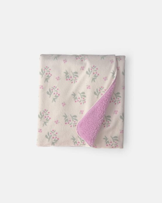 Carter's Sabana Suave De Peluche Floral Para Bebé Niña