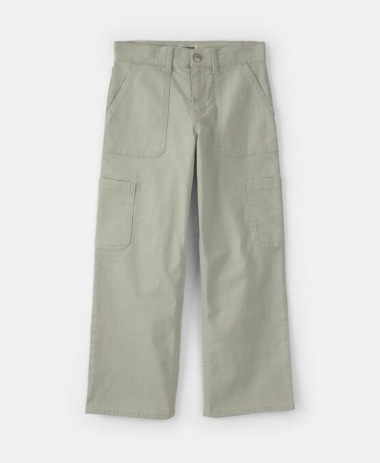 Jeans Cargo Oshkosh De Pierna Recta Para Niñas - Verde Claro