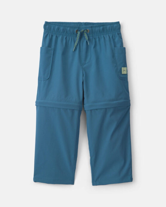 Pantalon Desmontables 2 en 1 De Popelina Para Niño Pequeño - Azul