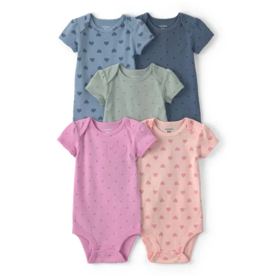 Set de 5 Mamelucos Carter's Bebe Niña