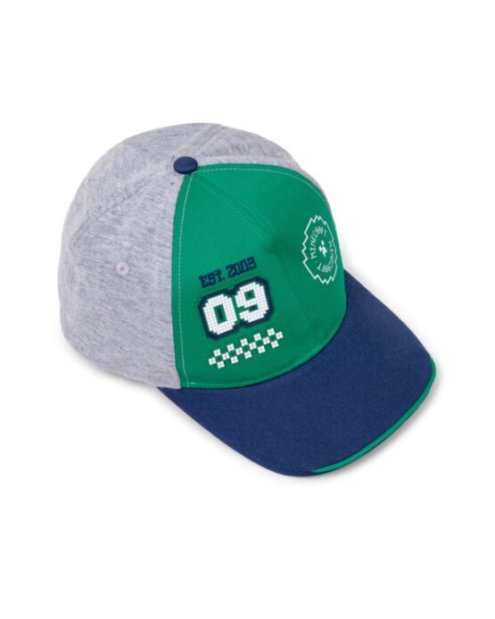 Gorra de Minecraft Varsity Grs Con Verde y Azul 2-8 años St Jacks