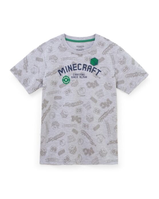 Camiseta Minecraft Game Gris St Jacks
