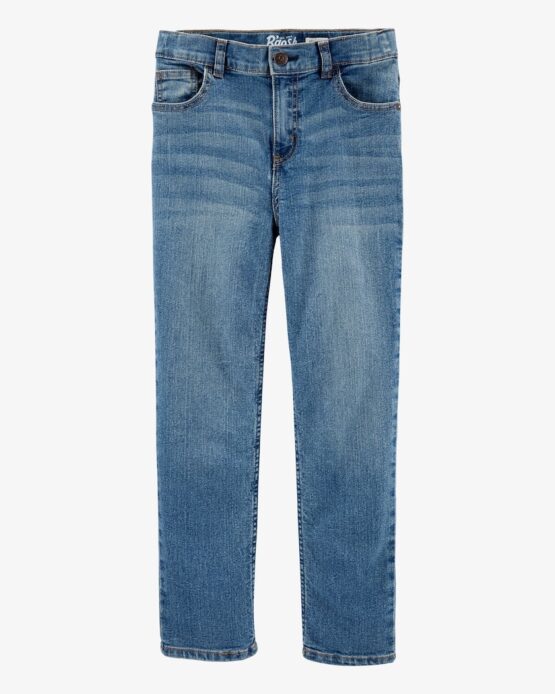Jeans Oshkosh De Pierna Recta Para Niños En Lavado Medio- Natural Indigo